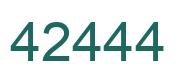 Number 42444 green image