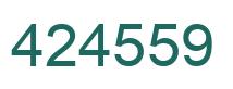 Number 424559 green image