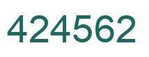Number 424562 green image