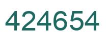 Number 424654 green image