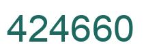 Number 424660 green image