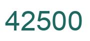 Número 42500 imagen verde