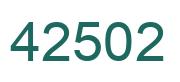 Número 42502 imagen verde