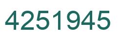 Número 4251945 imagen verde