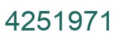 Número 4251971 imagen verde