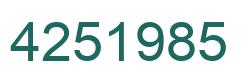Número 4251985 imagen verde