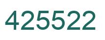 Número 425522 imagen verde