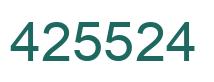 Número 425524 imagen verde