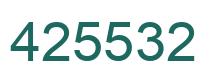 Number 425532 green image