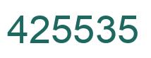 Número 425535 imagen verde