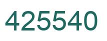Número 425540 imagen verde
