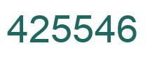 Number 425546 green image