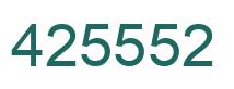 Number 425552 green image