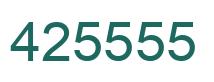 Number 425555 green image