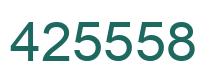 Number 425558 green image