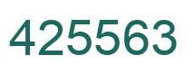 Number 425563 green image