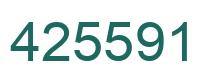 Number 425591 green image