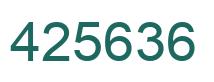 Number 425636 green image