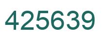 Number 425639 green image