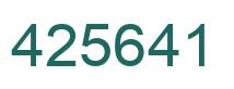 Number 425641 green image