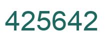 Number 425642 green image