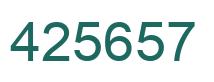 Number 425657 green image