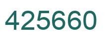 Número 425660 imagen verde