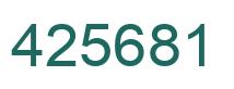 Number 425681 green image