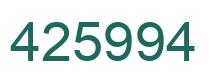 Número 425994 imagen verde