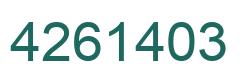 Número 4261403 imagen verde
