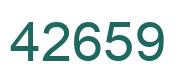 Number 42659 green image