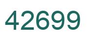 Number 42699 green image