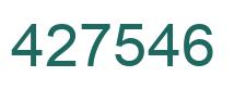 Number 427546 green image