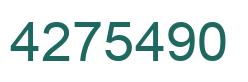 Number 4275490 green image