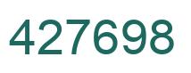 Number 427698 green image