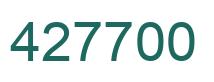 Number 427700 green image