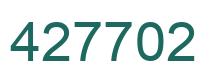 Number 427702 green image