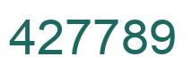 Number 427789 green image