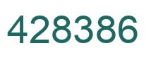 Number 428386 green image