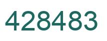 Number 428483 green image