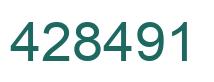 Number 428491 green image