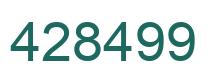 Number 428499 green image