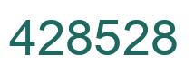 Number 428528 green image