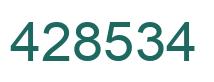 Number 428534 green image