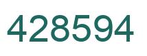 Number 428594 green image