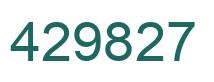 Number 429827 green image