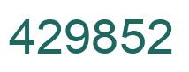 Number 429852 green image