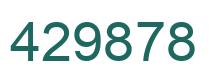 Number 429878 green image