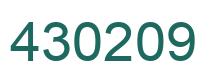 Number 430209 green image