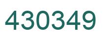 Number 430349 green image
